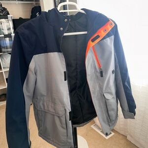 Gerry Weber Raincoat - Navy, Gray, and Orange